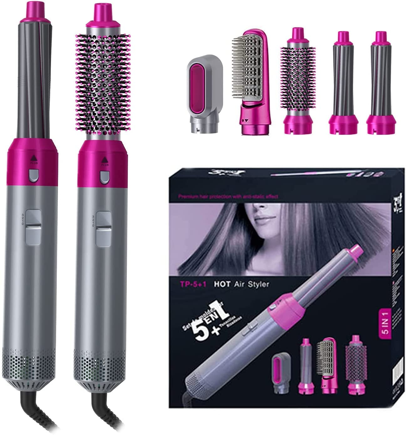 5 in 1 Professional Hair Curling,Straightener and Dryer Tools set